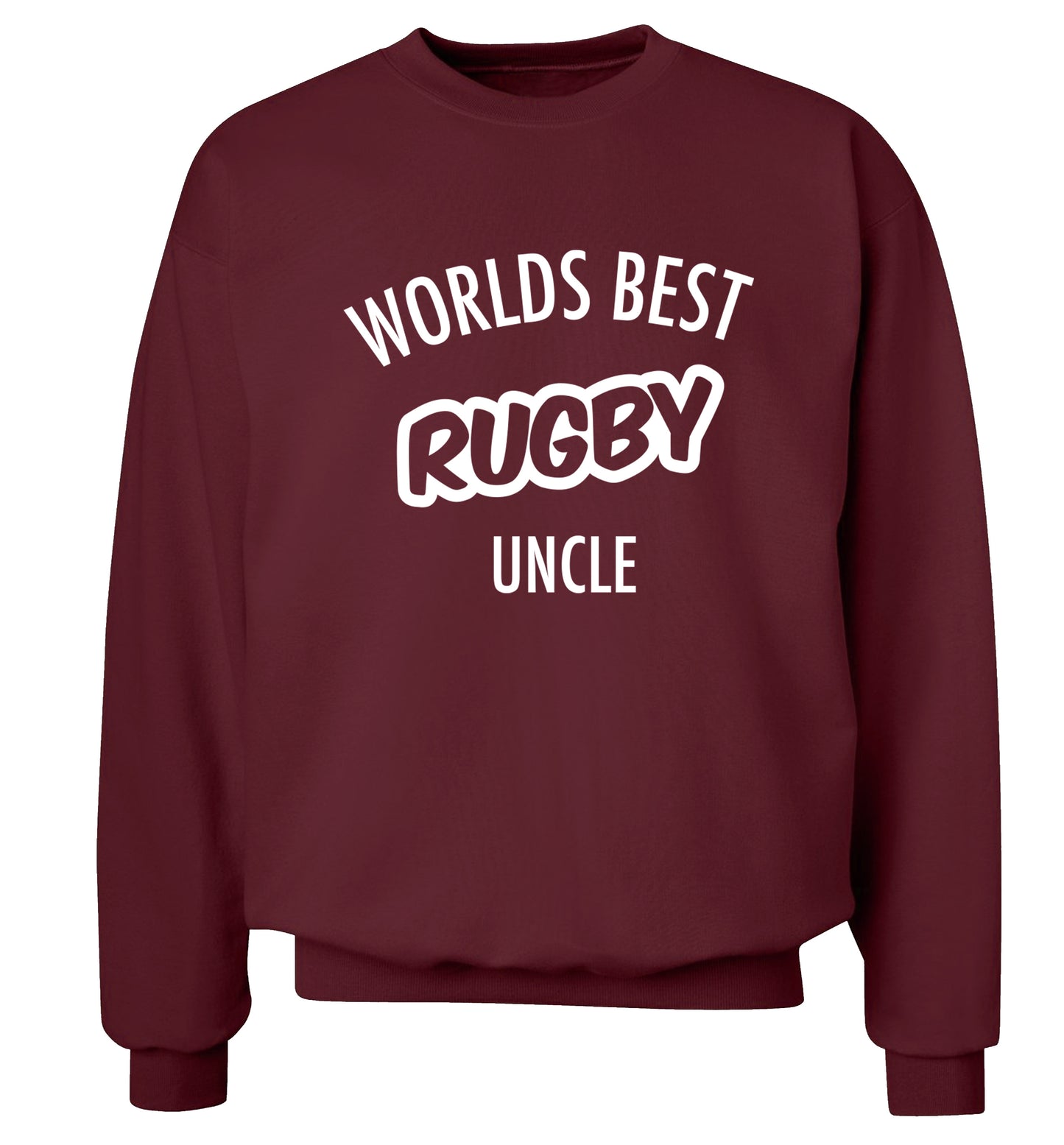 Worlds best rugby uncle Adult's unisex maroon Sweater 2XL