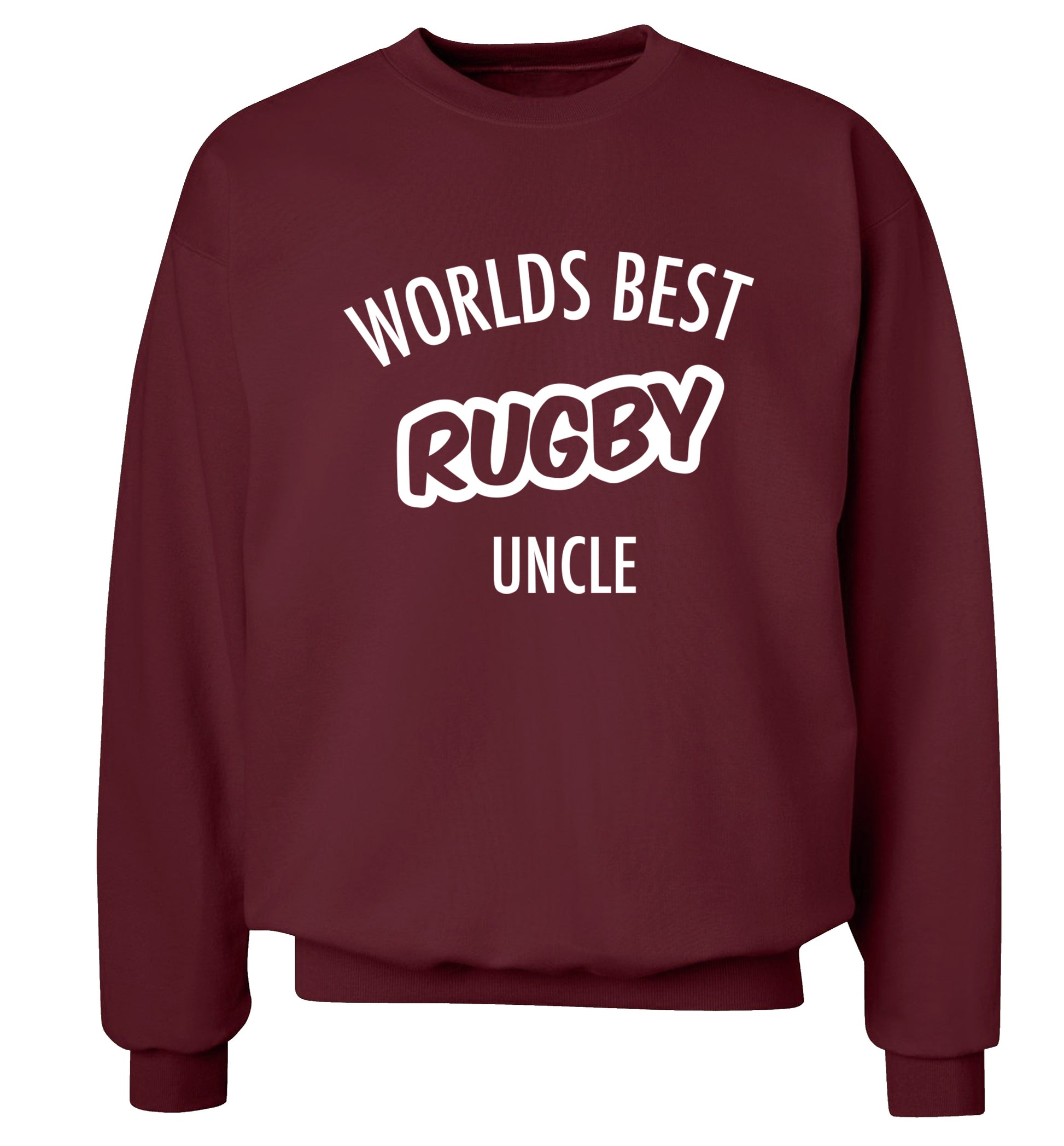 Worlds best rugby uncle Adult's unisex maroon Sweater 2XL