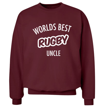 Worlds best rugby uncle Adult's unisex maroon Sweater 2XL