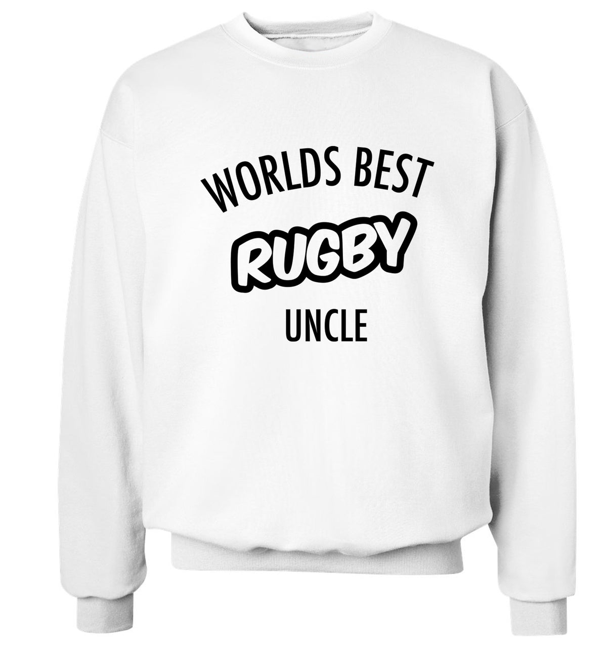 Worlds best rugby uncle Adult's unisex white Sweater 2XL