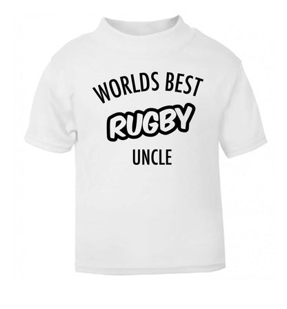 Worlds best rugby uncle white Baby Toddler Tshirt 2 Years