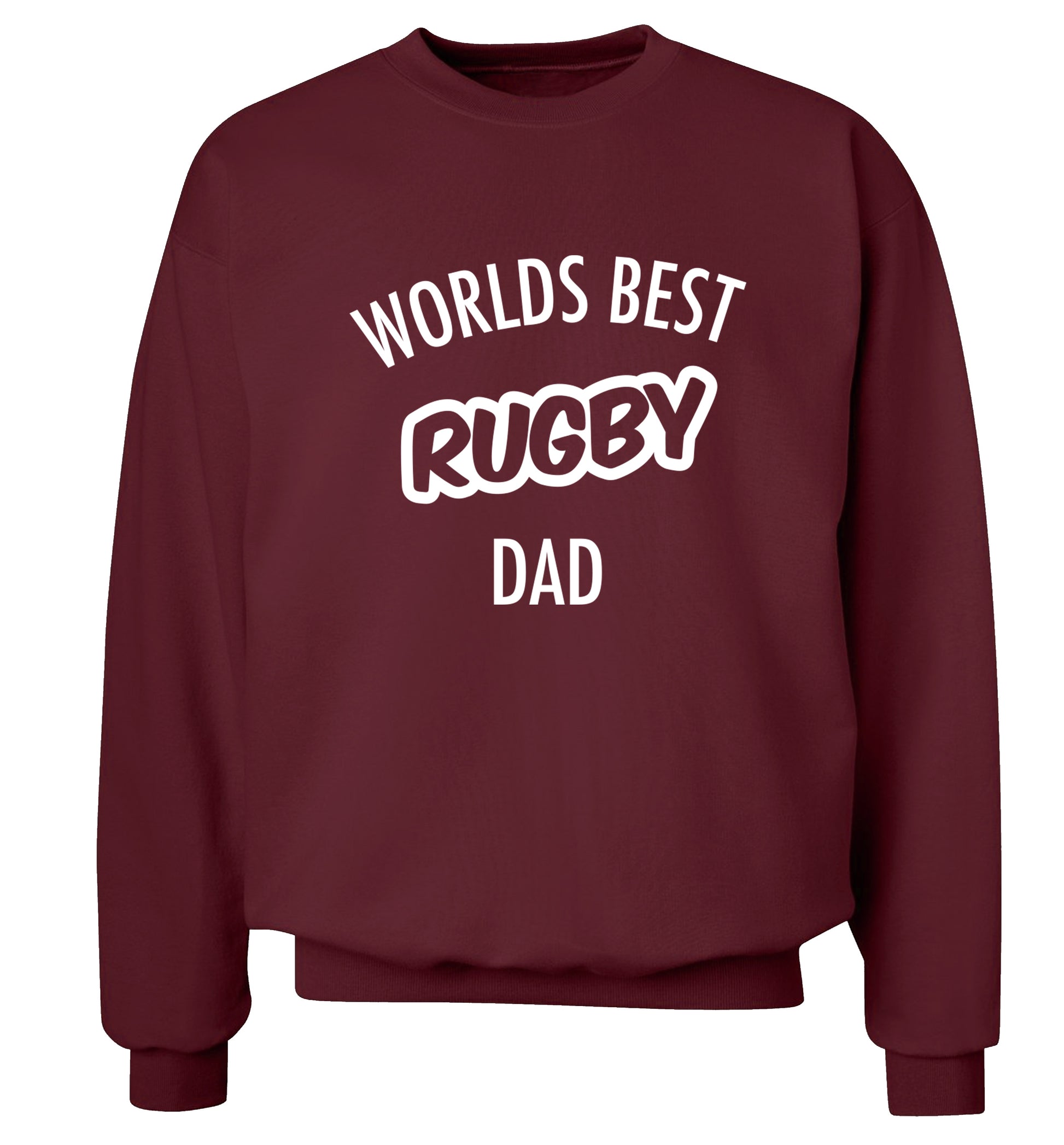 Worlds best rugby dad Adult's unisex maroon Sweater 2XL