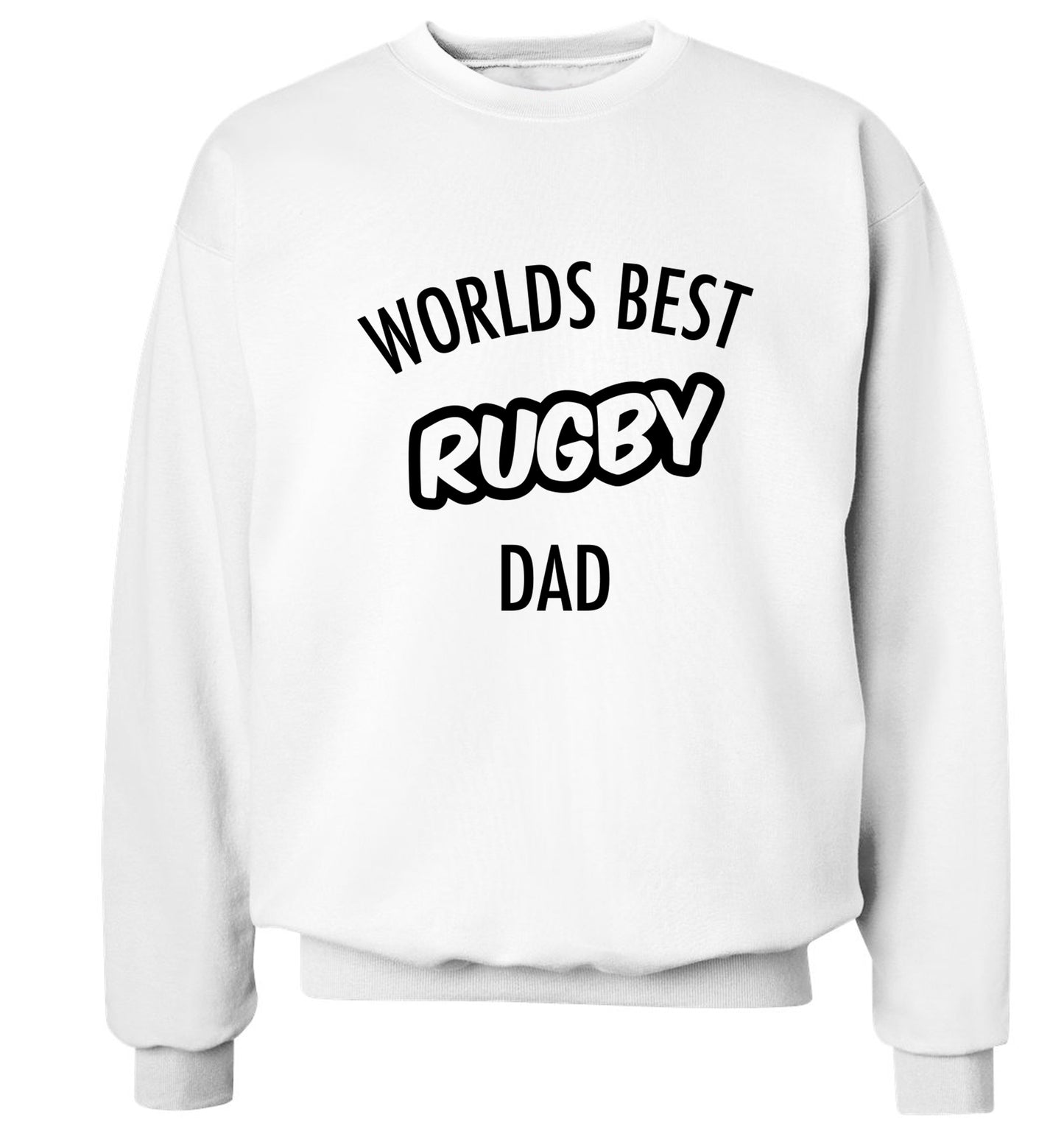 Worlds best rugby dad Adult's unisex white Sweater 2XL