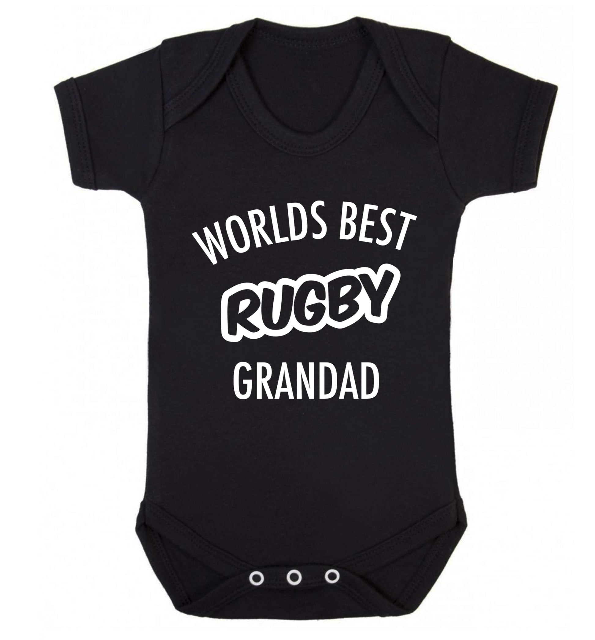 Worlds best rugby grandad Baby Vest black 18-24 months