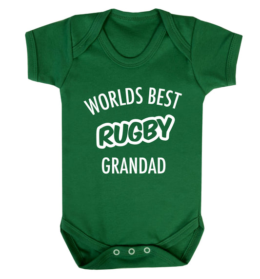 Worlds best rugby grandad Baby Vest green 18-24 months