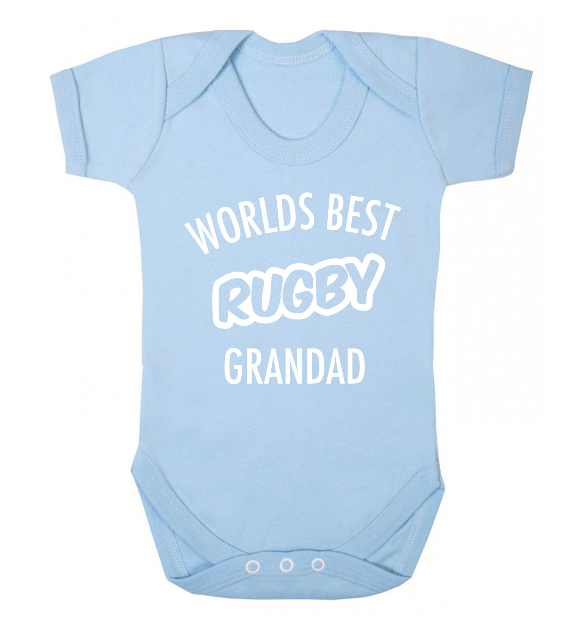Worlds best rugby grandad Baby Vest pale blue 18-24 months