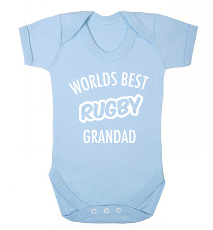 Worlds best rugby grandad Baby Vest pale blue 18-24 months