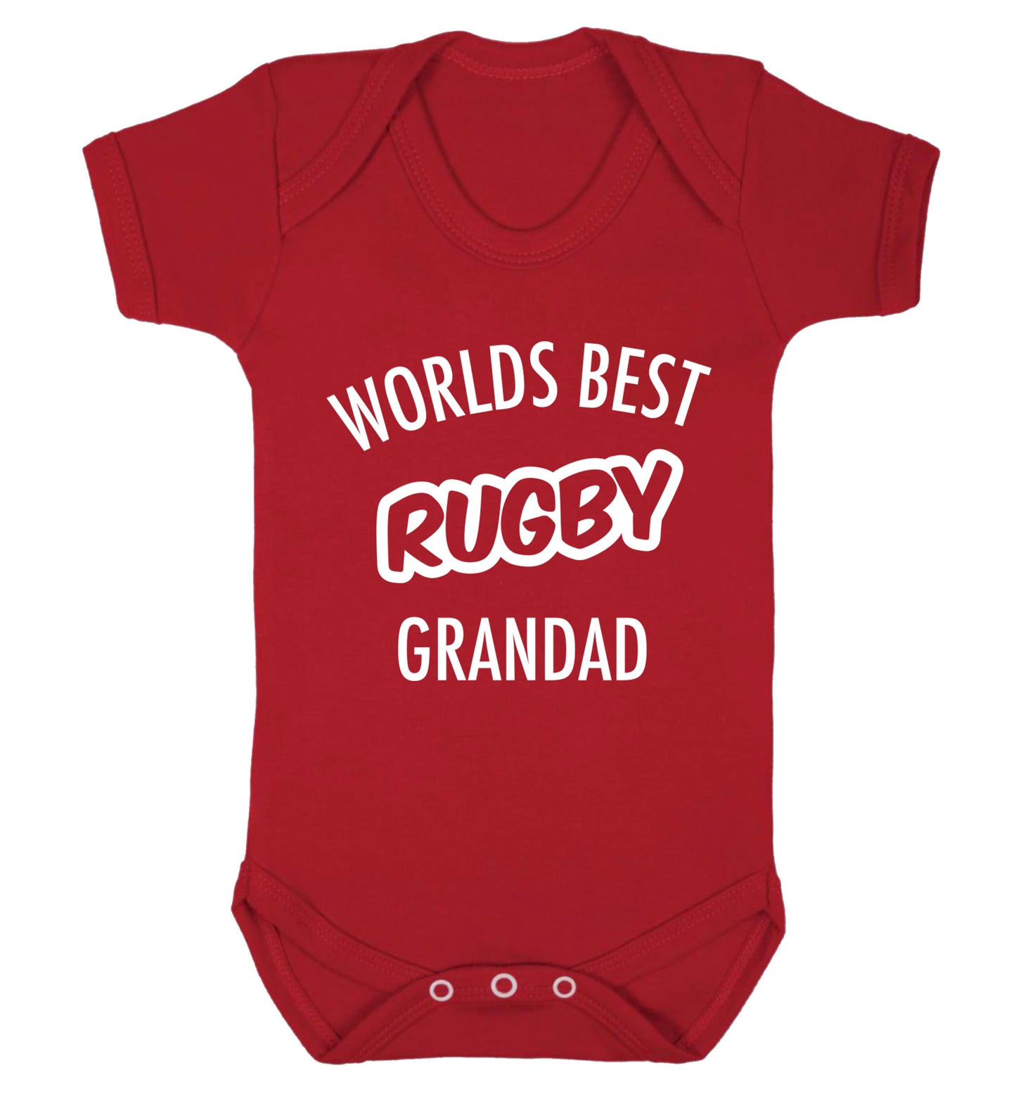 Worlds best rugby grandad Baby Vest red 18-24 months