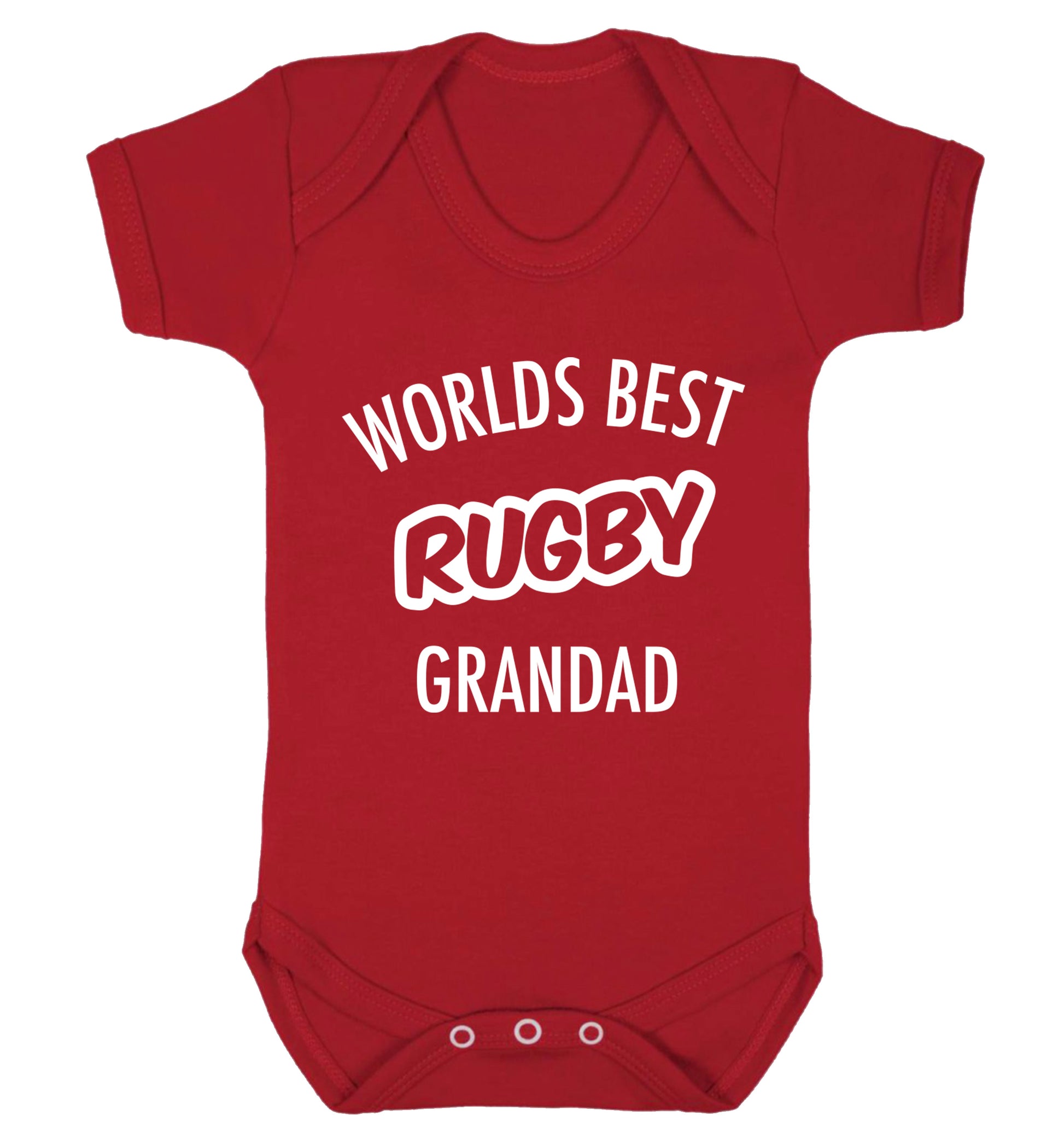 Worlds best rugby grandad Baby Vest red 18-24 months