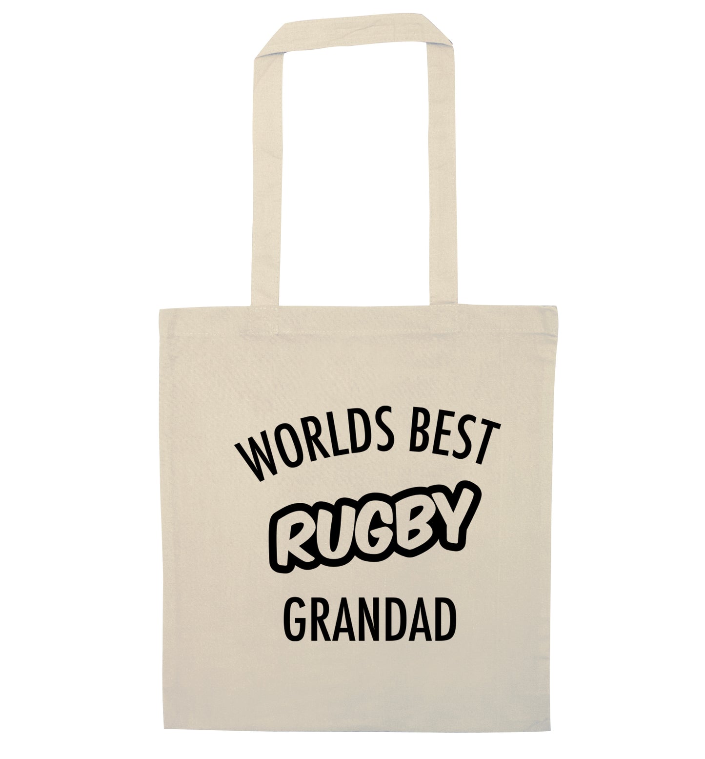 Worlds best rugby grandad natural tote bag