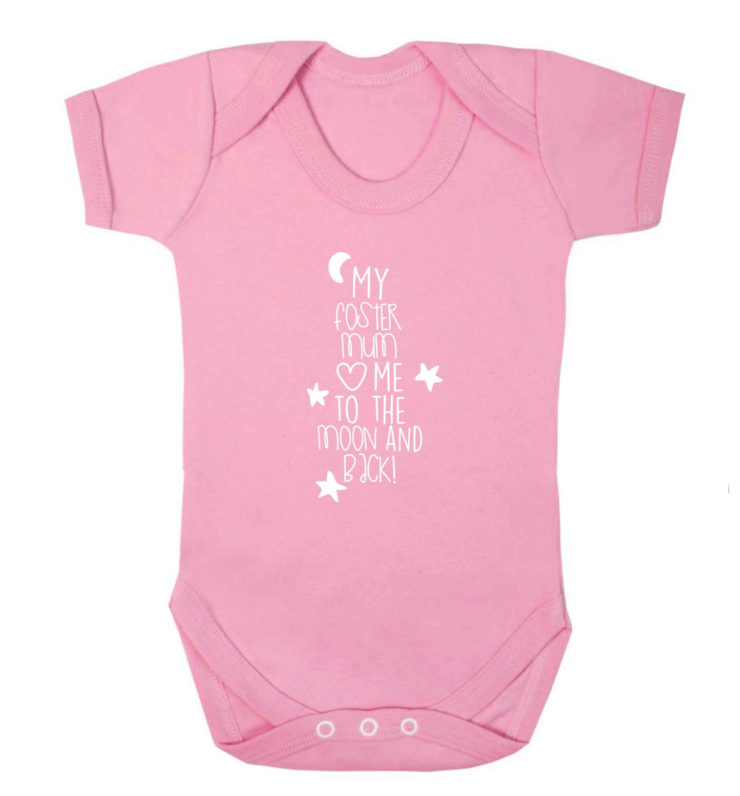 My foster mum loves me to the moon and back baby vest pale pink 18-24 months