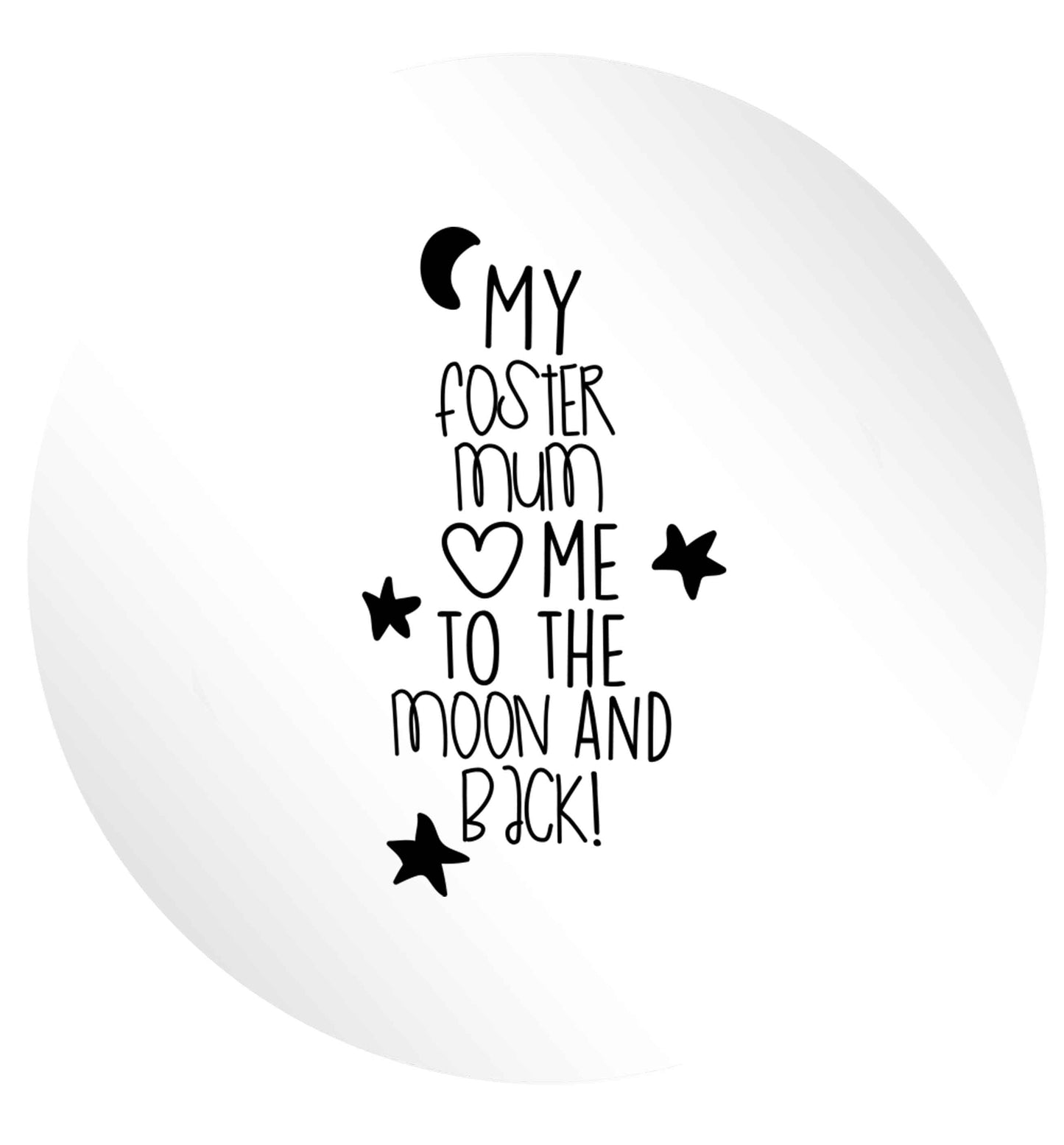 My foster mum loves me to the moon and back 24 @ 45mm matt circle stickers