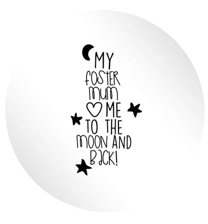 My foster mum loves me to the moon and back 24 @ 45mm matt circle stickers