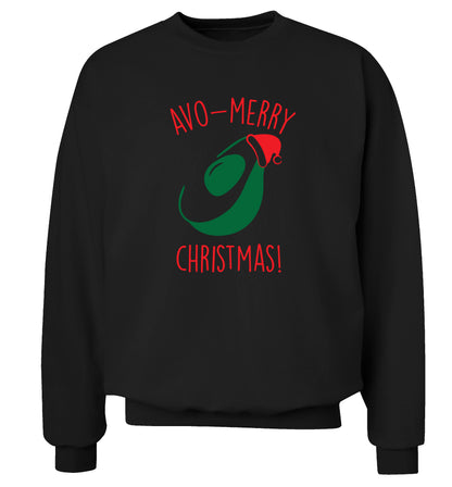 Avo-Merry Christmas Adult's unisex black Sweater 2XL