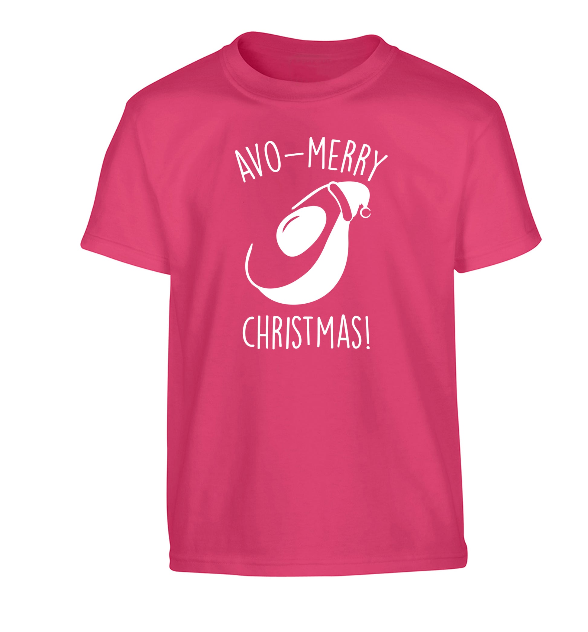 Avo-Merry Christmas Children's pink Tshirt 12-13 Years