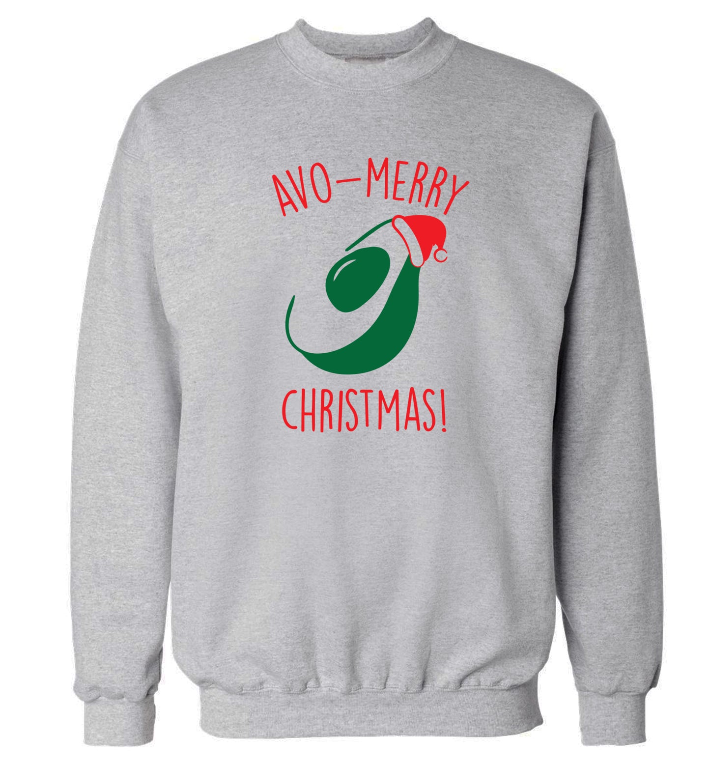 Avo-Merry Christmas Adult's unisex grey Sweater 2XL