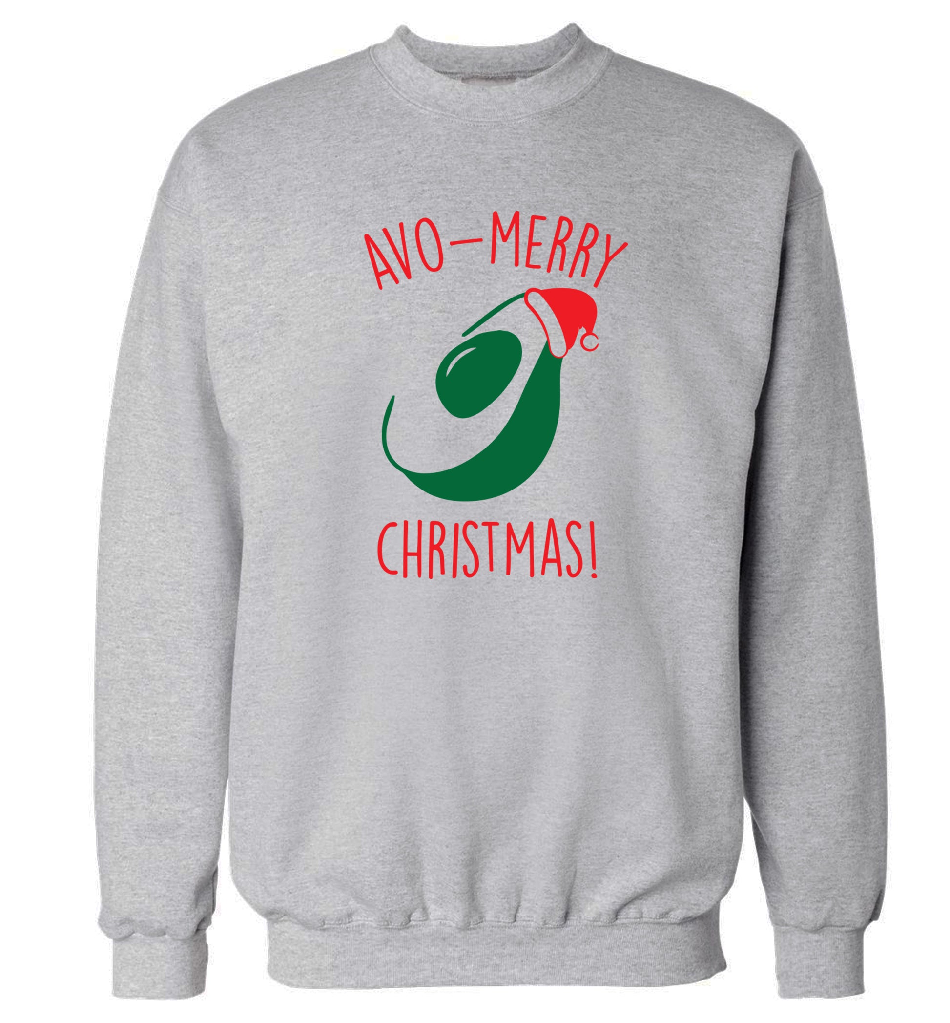 Avo-Merry Christmas Adult's unisex grey Sweater 2XL