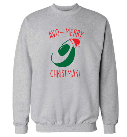 Avo-Merry Christmas Adult's unisex grey Sweater 2XL