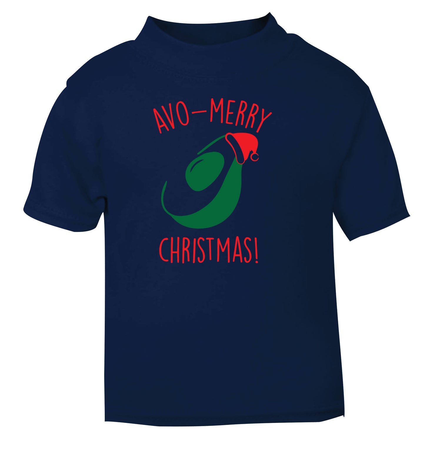 Avo-Merry Christmas navy Baby Toddler Tshirt 2 Years