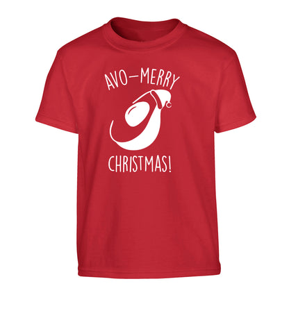 Avo-Merry Christmas Children's red Tshirt 12-13 Years