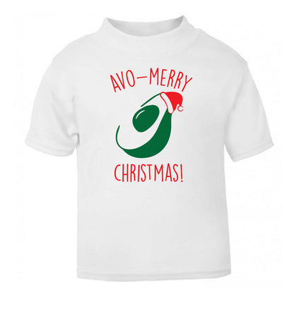 Avo-Merry Christmas white Baby Toddler Tshirt 2 Years