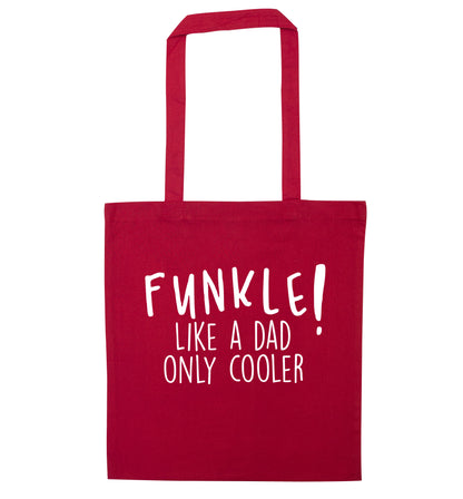 Funkle Like a Dad Only Cooler red tote bag