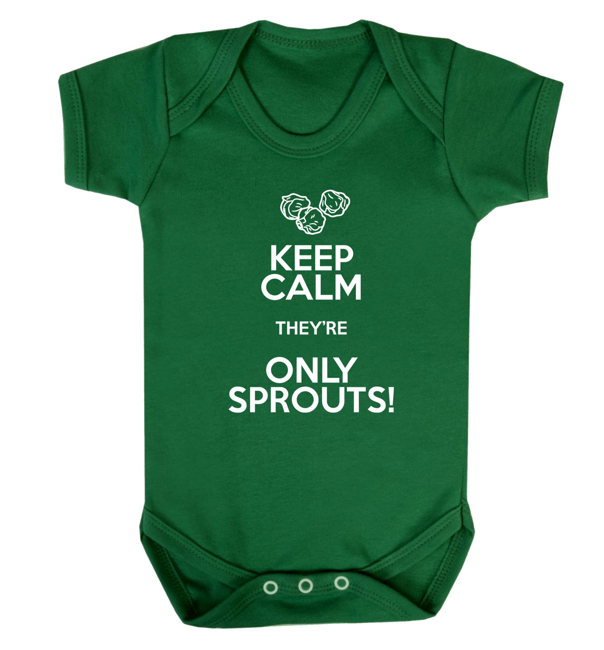 Keep calm they're only sprouts Baby Vest green 18-24 months