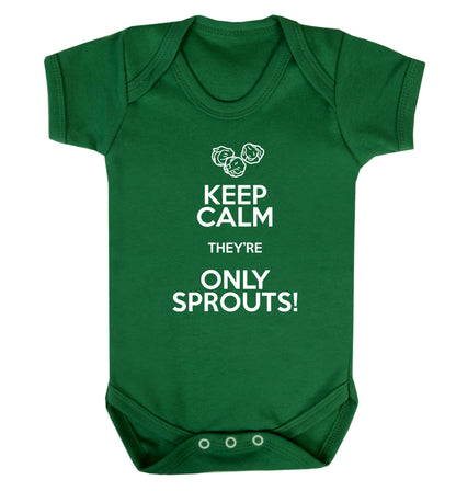 Keep calm they're only sprouts Baby Vest green 18-24 months