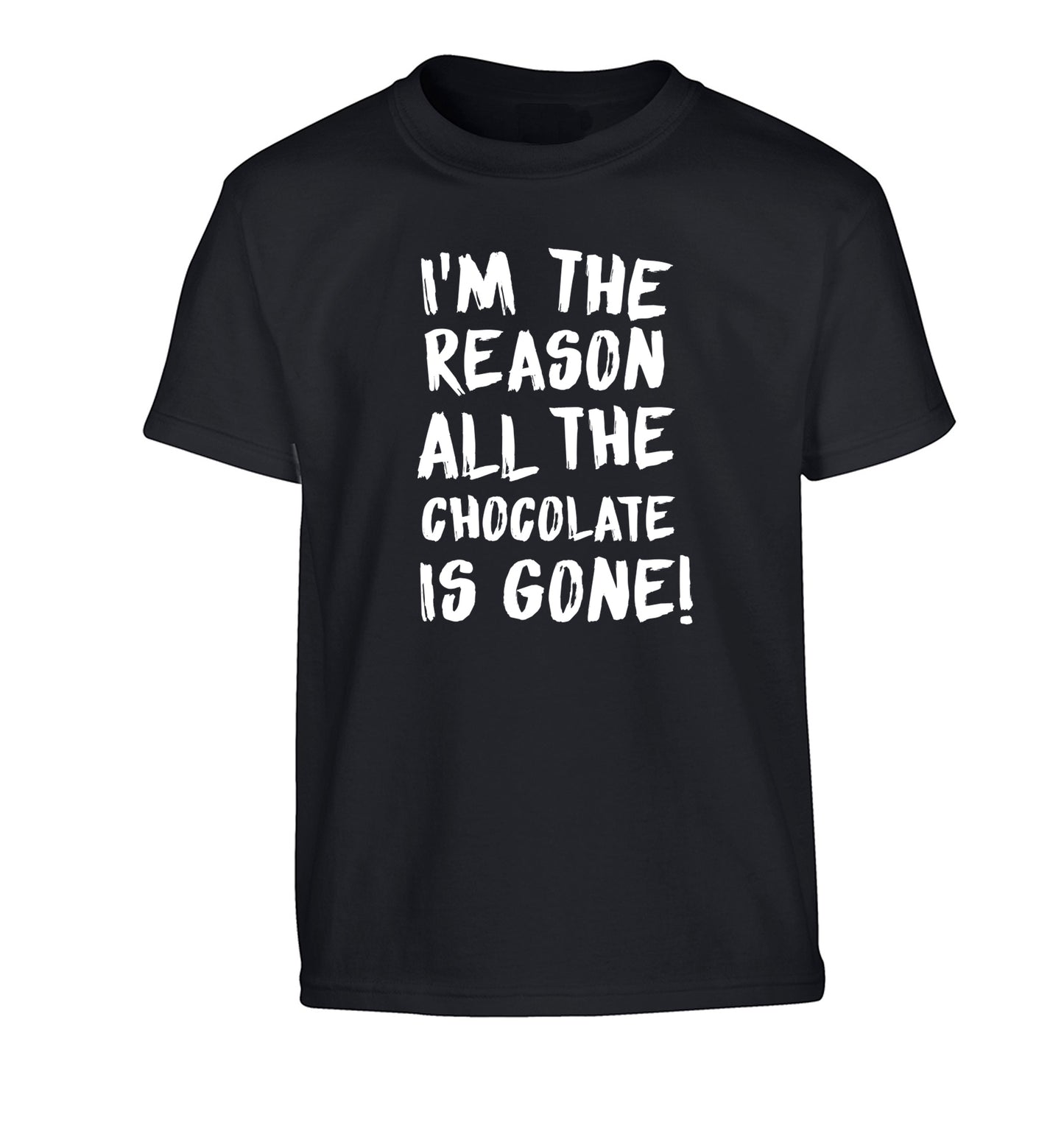 I'm the reason all the eggnog is gone Children's black Tshirt 12-13 Years