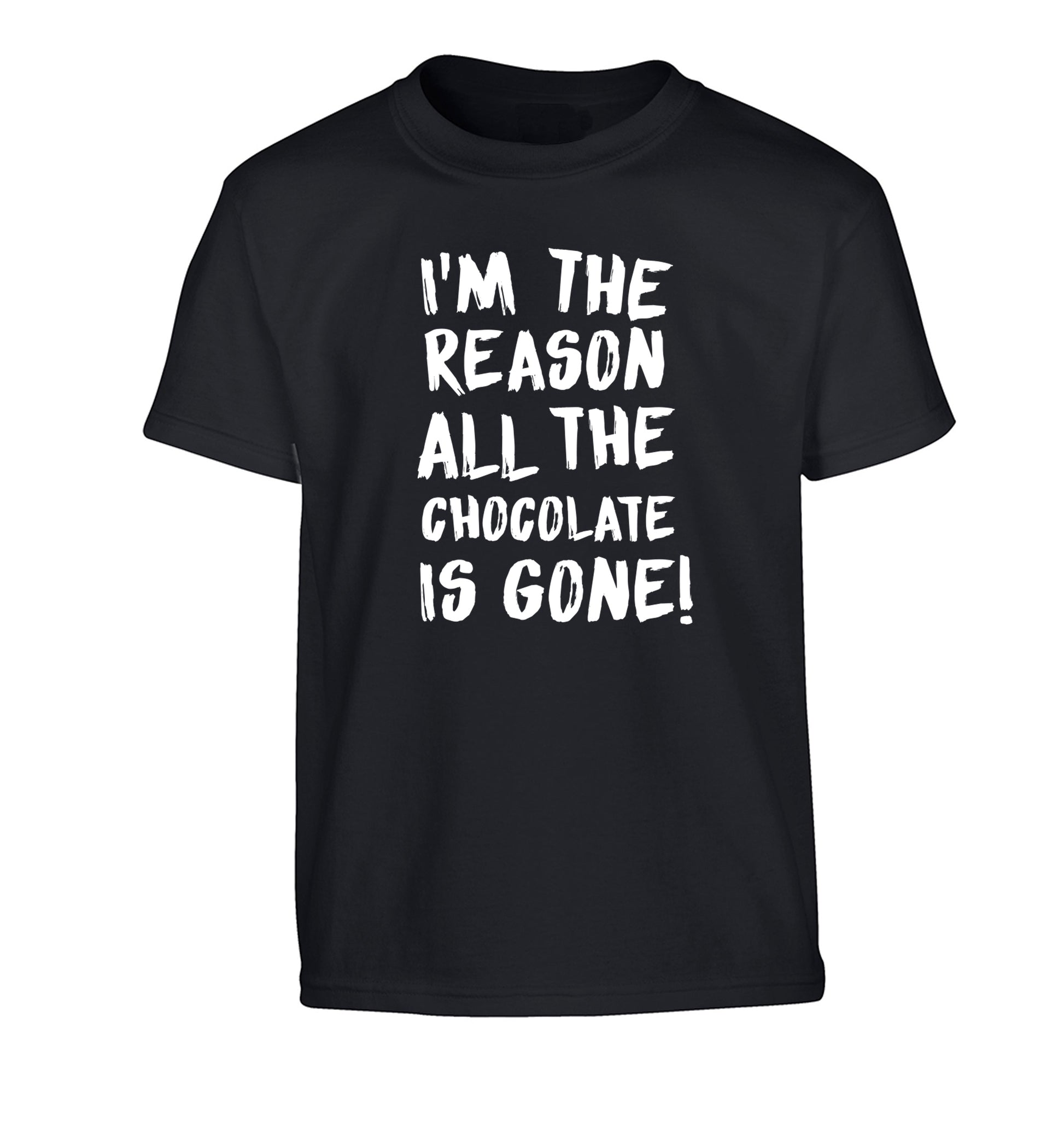 I'm the reason all the eggnog is gone Children's black Tshirt 12-13 Years