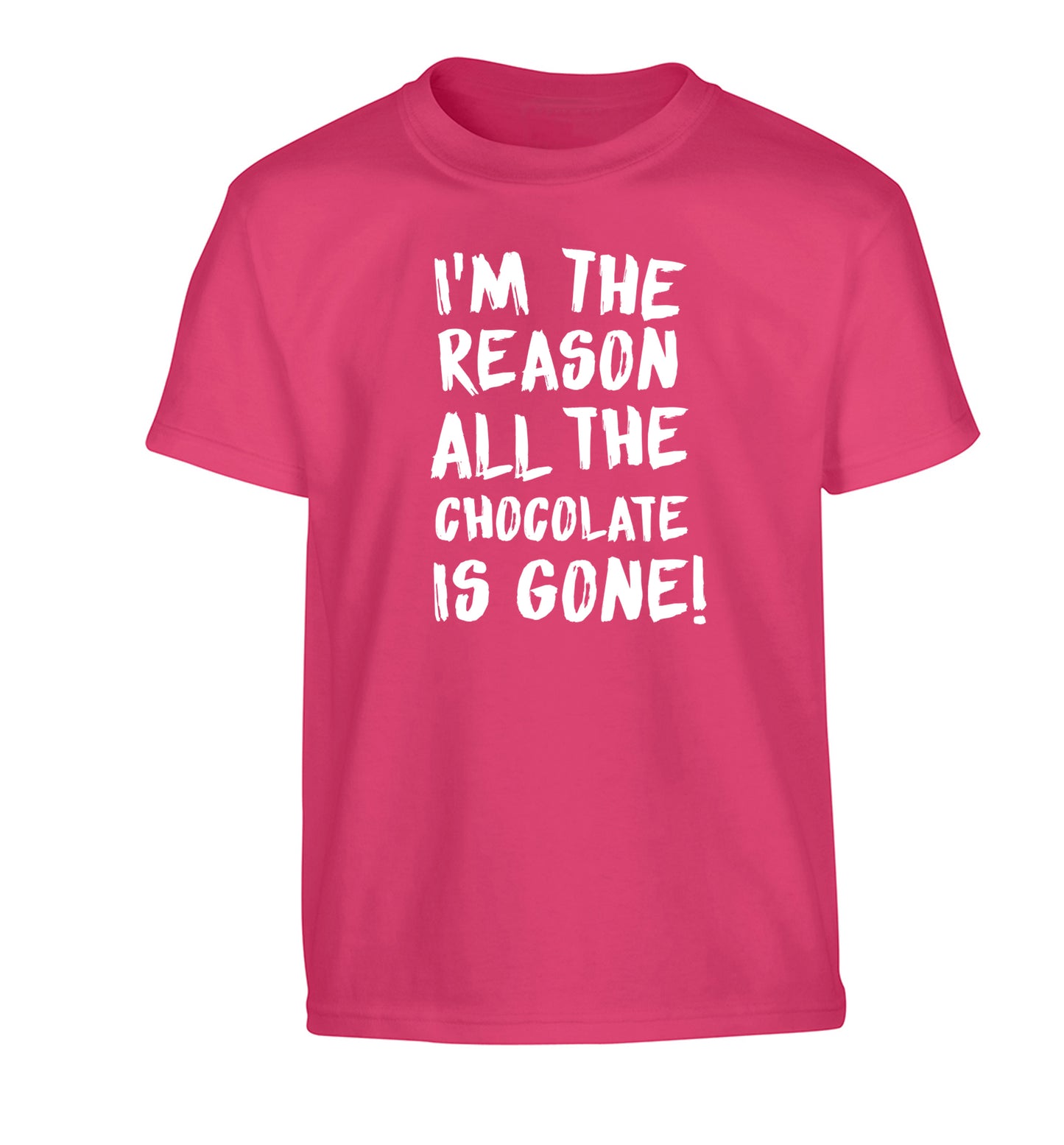 I'm the reason all the eggnog is gone Children's pink Tshirt 12-13 Years