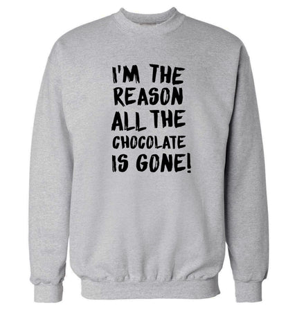 I'm the reason all the eggnog is gone Adult's unisex grey Sweater 2XL