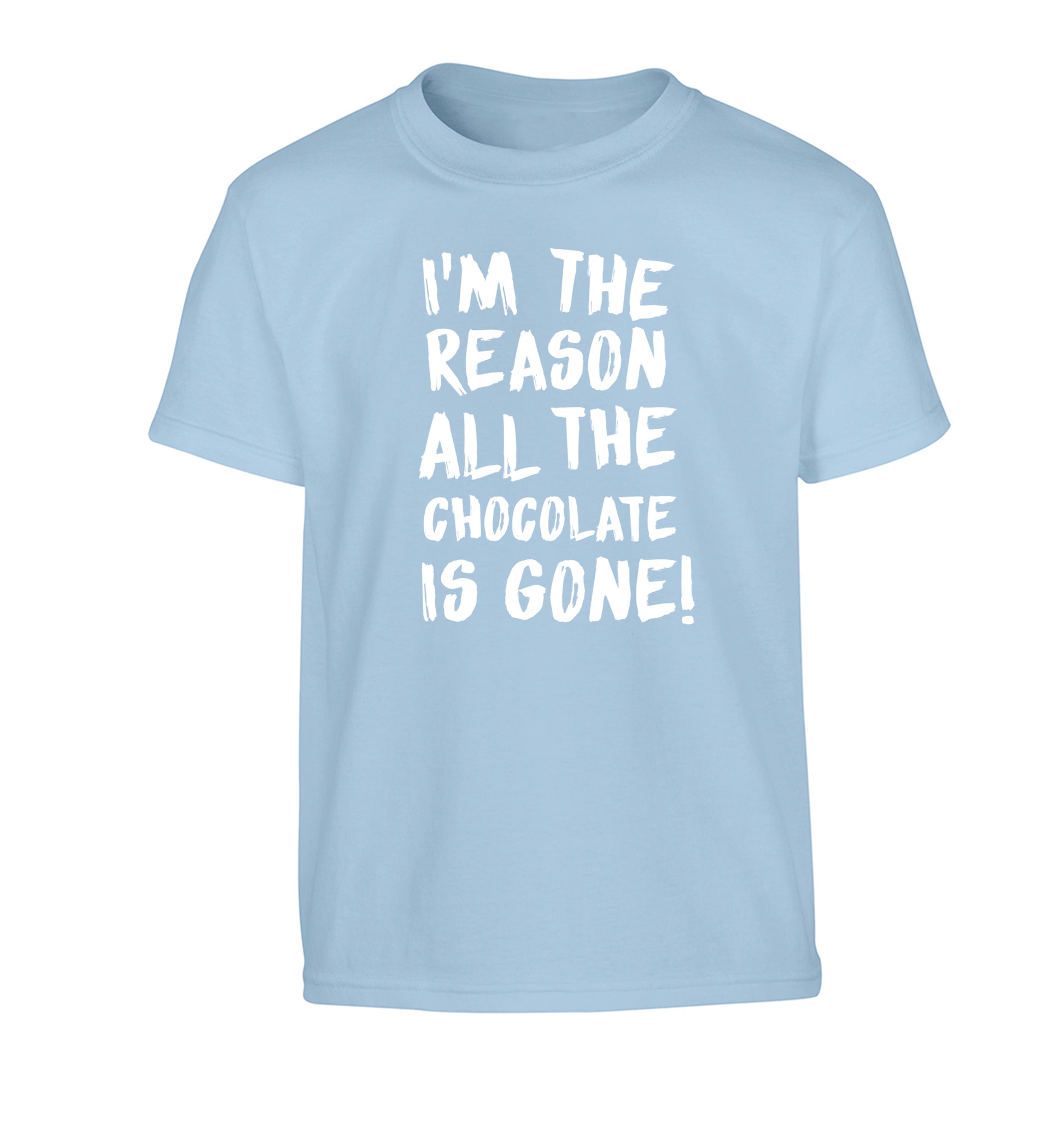 I'm the reason all the eggnog is gone Children's light blue Tshirt 12-13 Years