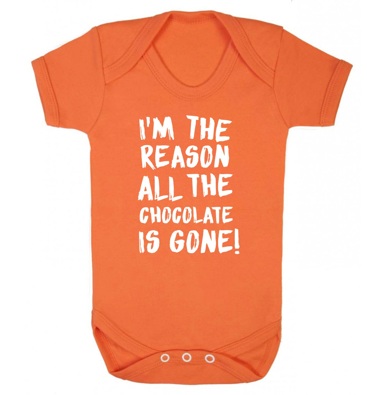 I'm the reason all the eggnog is gone Baby Vest orange 18-24 months