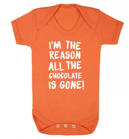 I'm the reason all the eggnog is gone Baby Vest orange 18-24 months