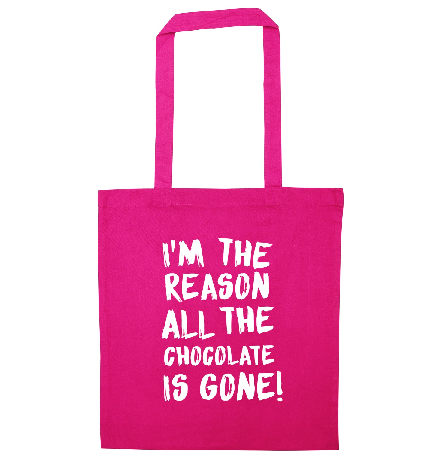 I'm the reason all the eggnog is gone pink tote bag