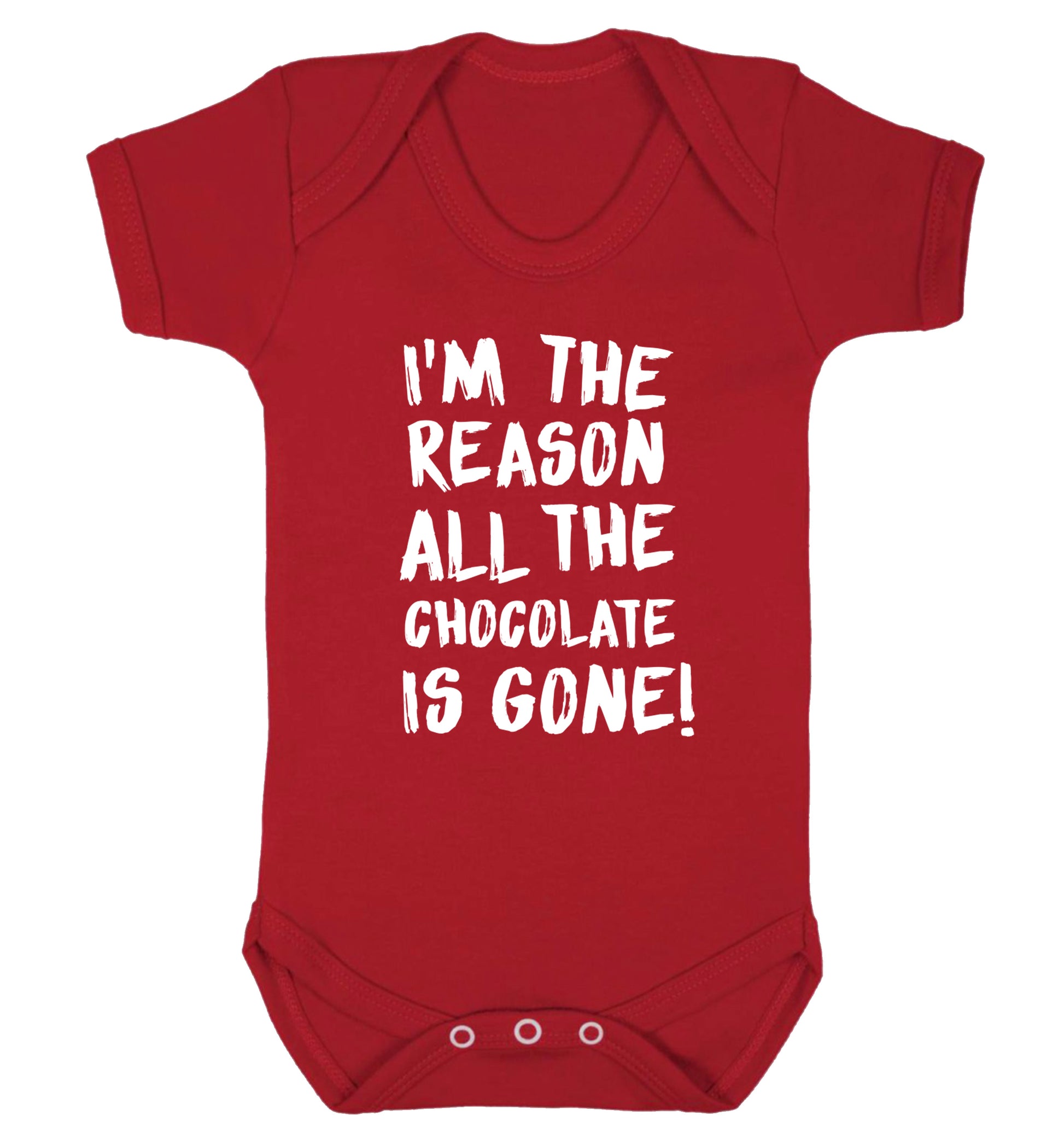 I'm the reason all the eggnog is gone Baby Vest red 18-24 months