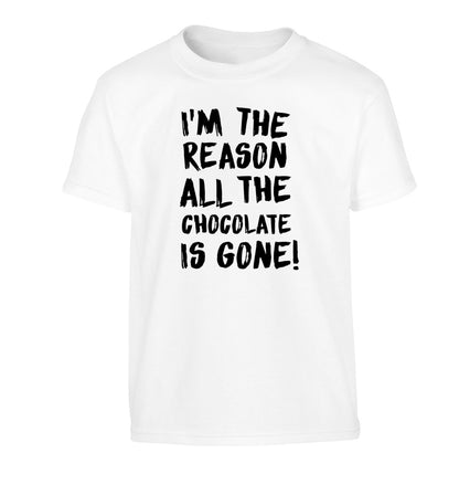 I'm the reason all the eggnog is gone Children's white Tshirt 12-13 Years
