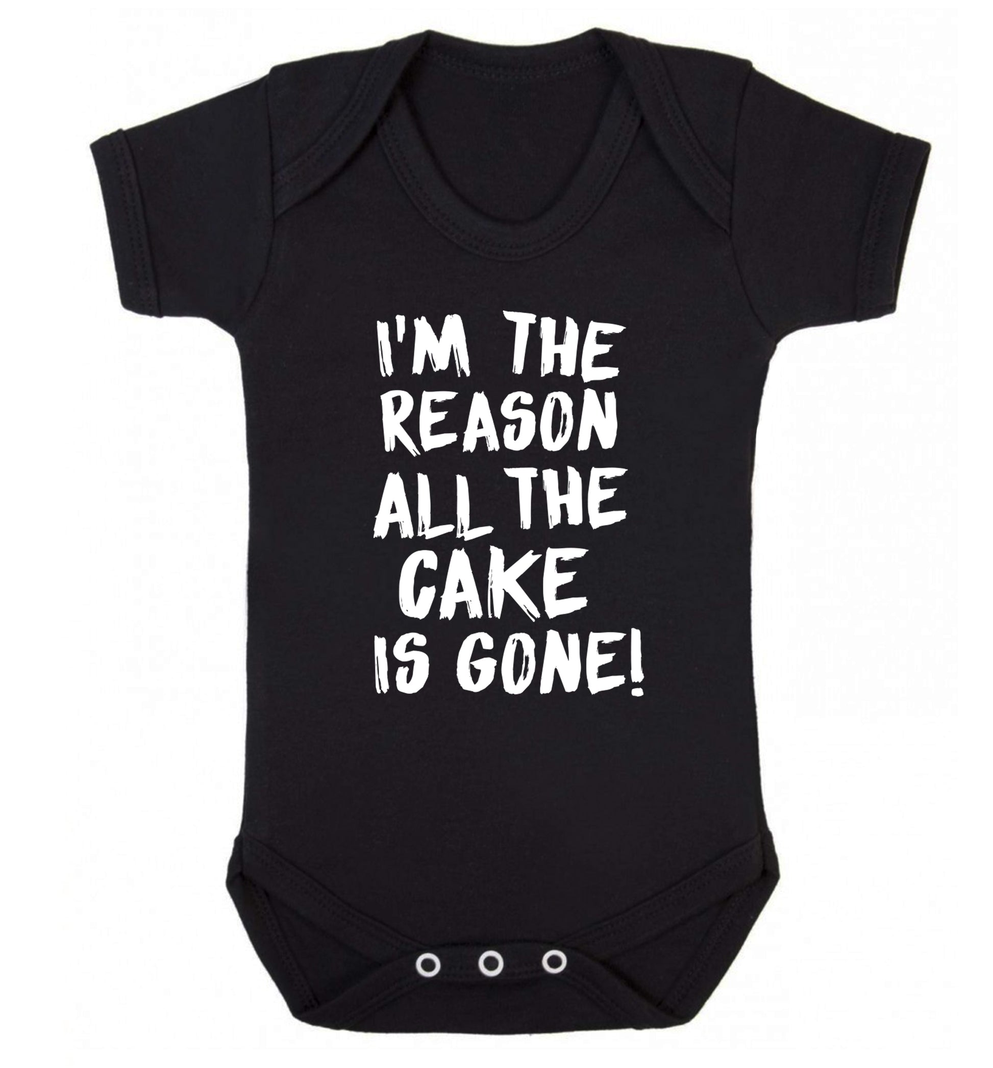 I'm the reason all the cake is gone Baby Vest black 18-24 months