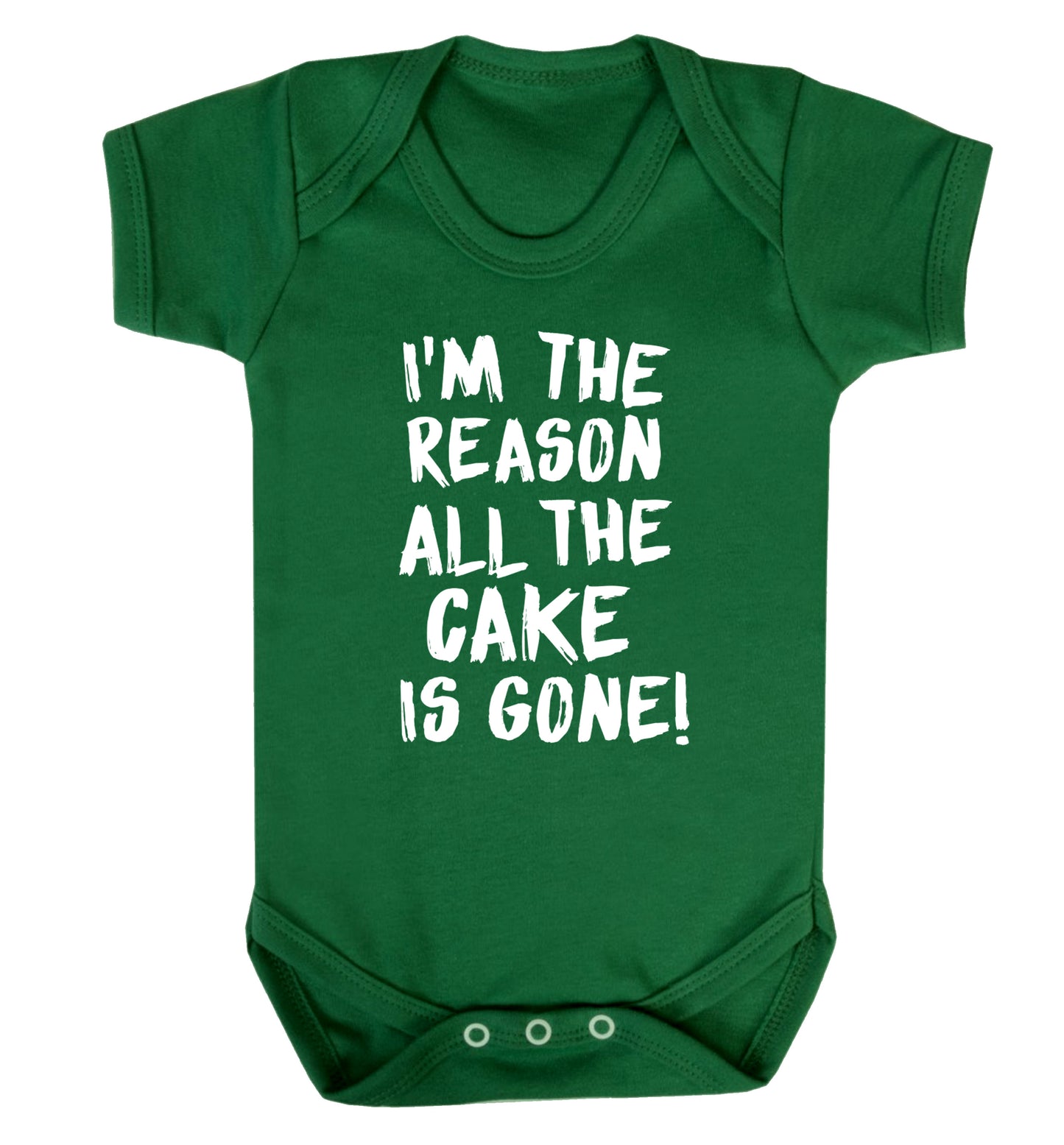 I'm the reason all the cake is gone Baby Vest green 18-24 months