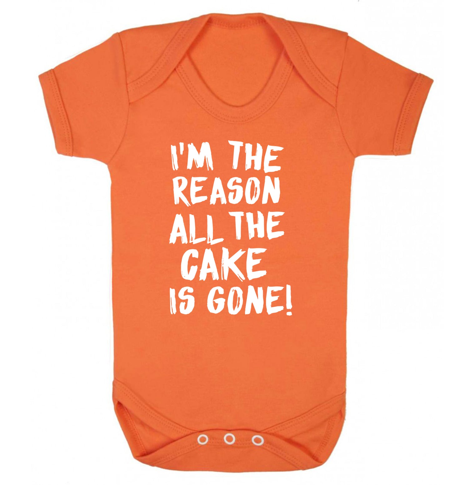 I'm the reason all the cake is gone Baby Vest orange 18-24 months