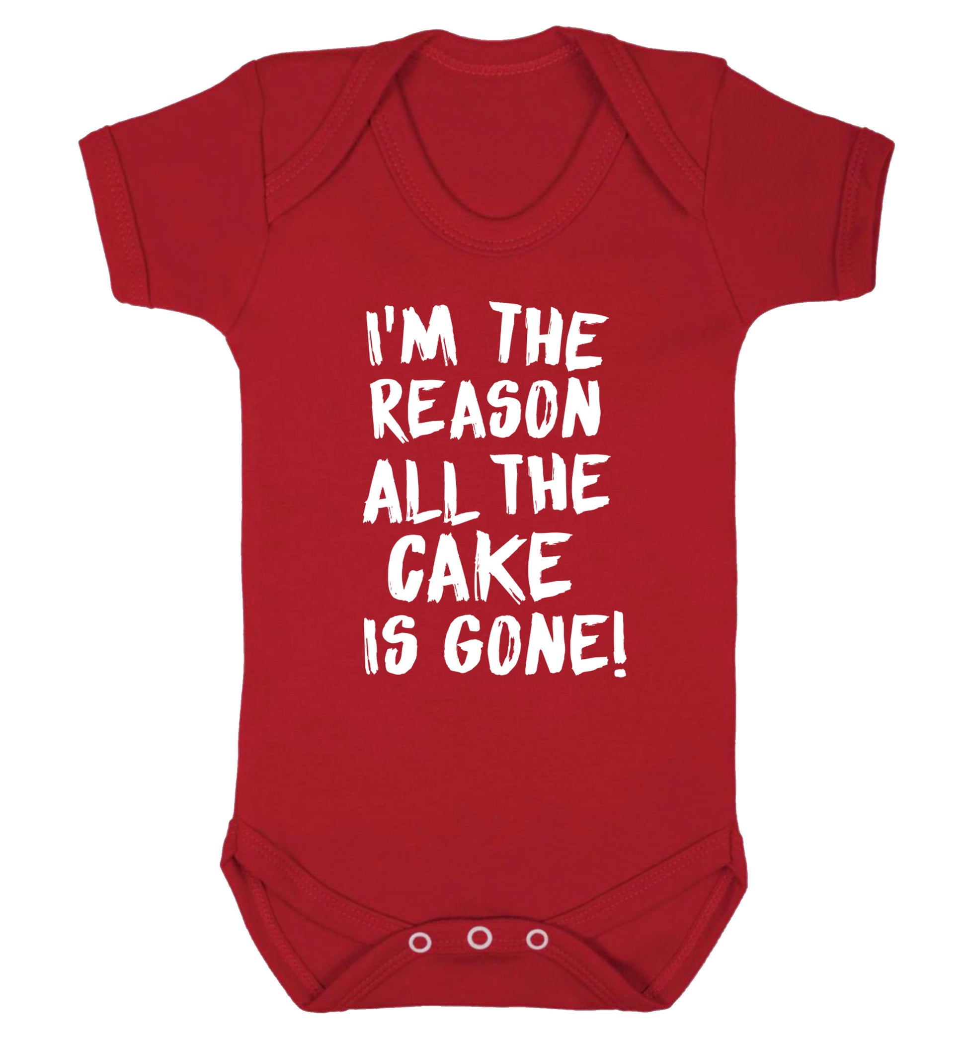 I'm the reason all the cake is gone Baby Vest red 18-24 months