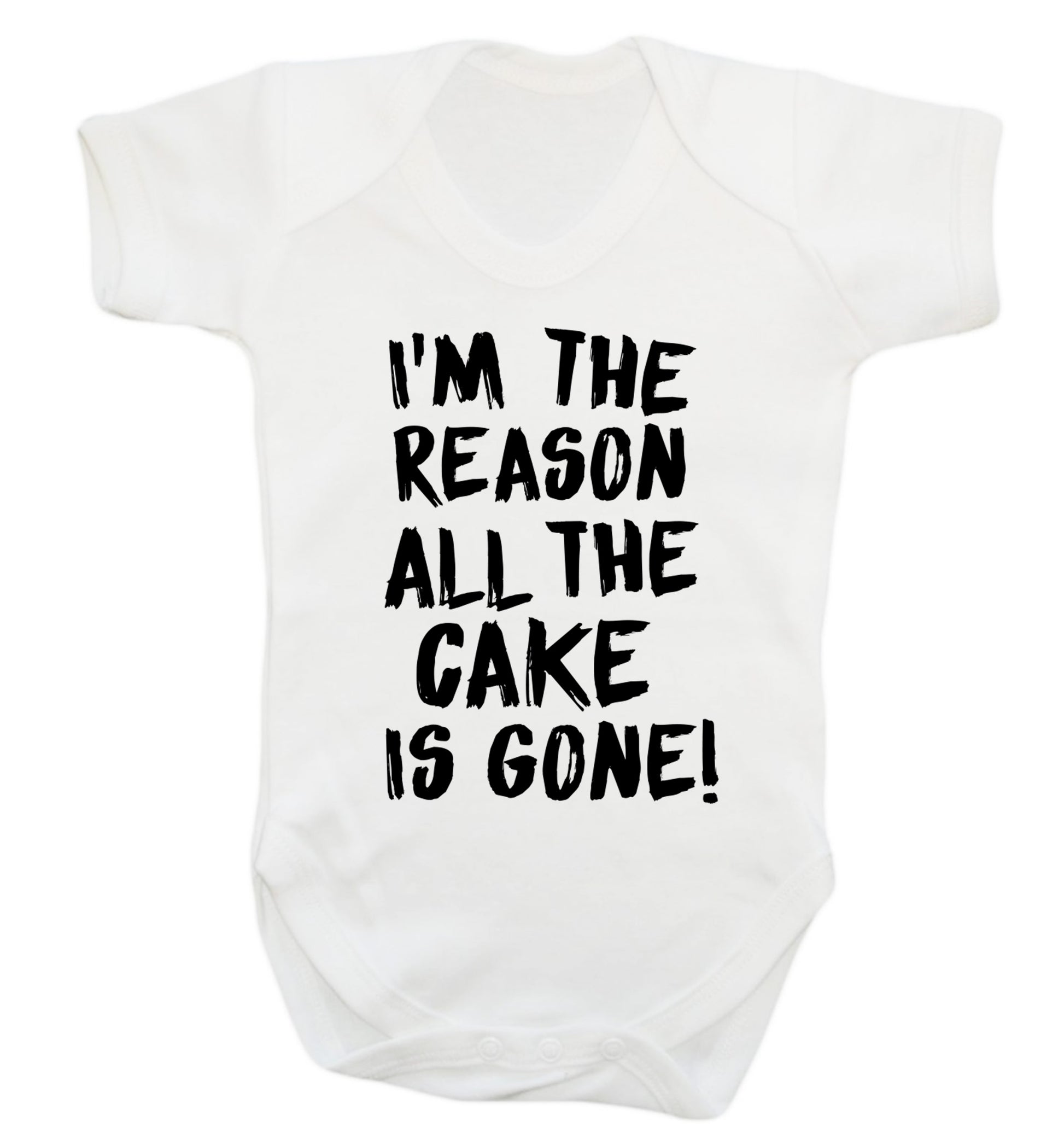 I'm the reason all the cake is gone Baby Vest white 18-24 months