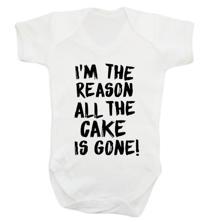 I'm the reason all the cake is gone Baby Vest white 18-24 months