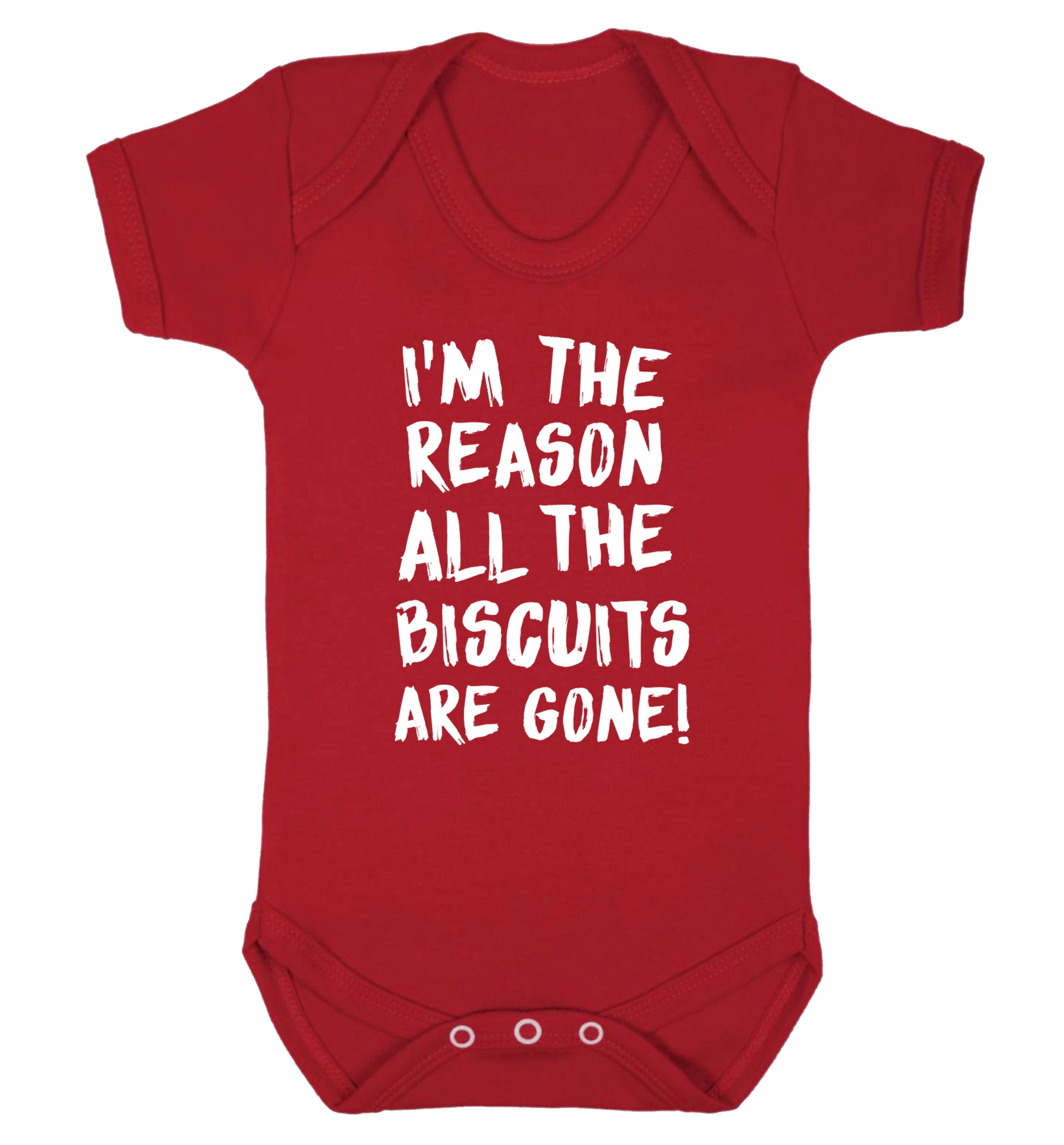 I'm the reason why all the biscuits are gone Baby Vest red 18-24 months