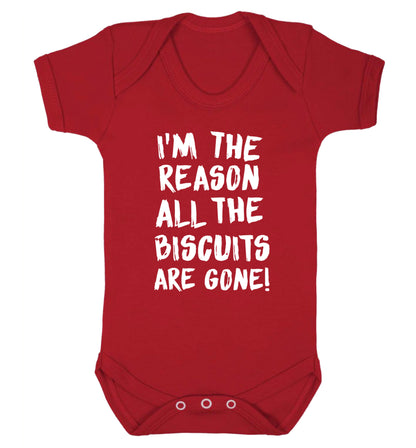 I'm the reason why all the biscuits are gone Baby Vest red 18-24 months