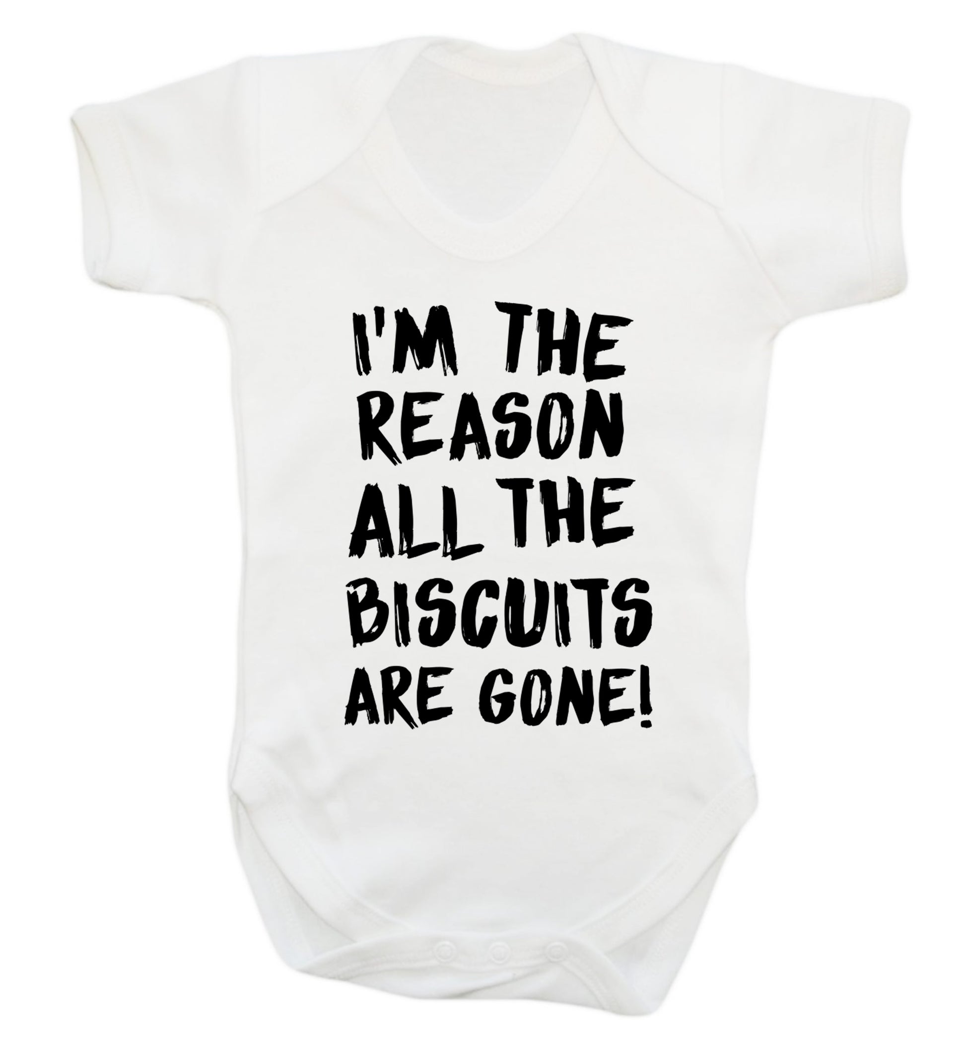 I'm the reason why all the biscuits are gone Baby Vest white 18-24 months