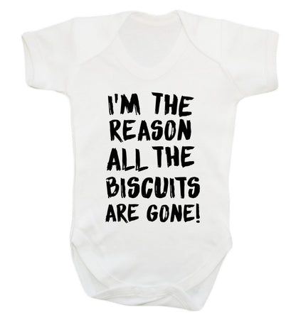 I'm the reason why all the biscuits are gone Baby Vest white 18-24 months