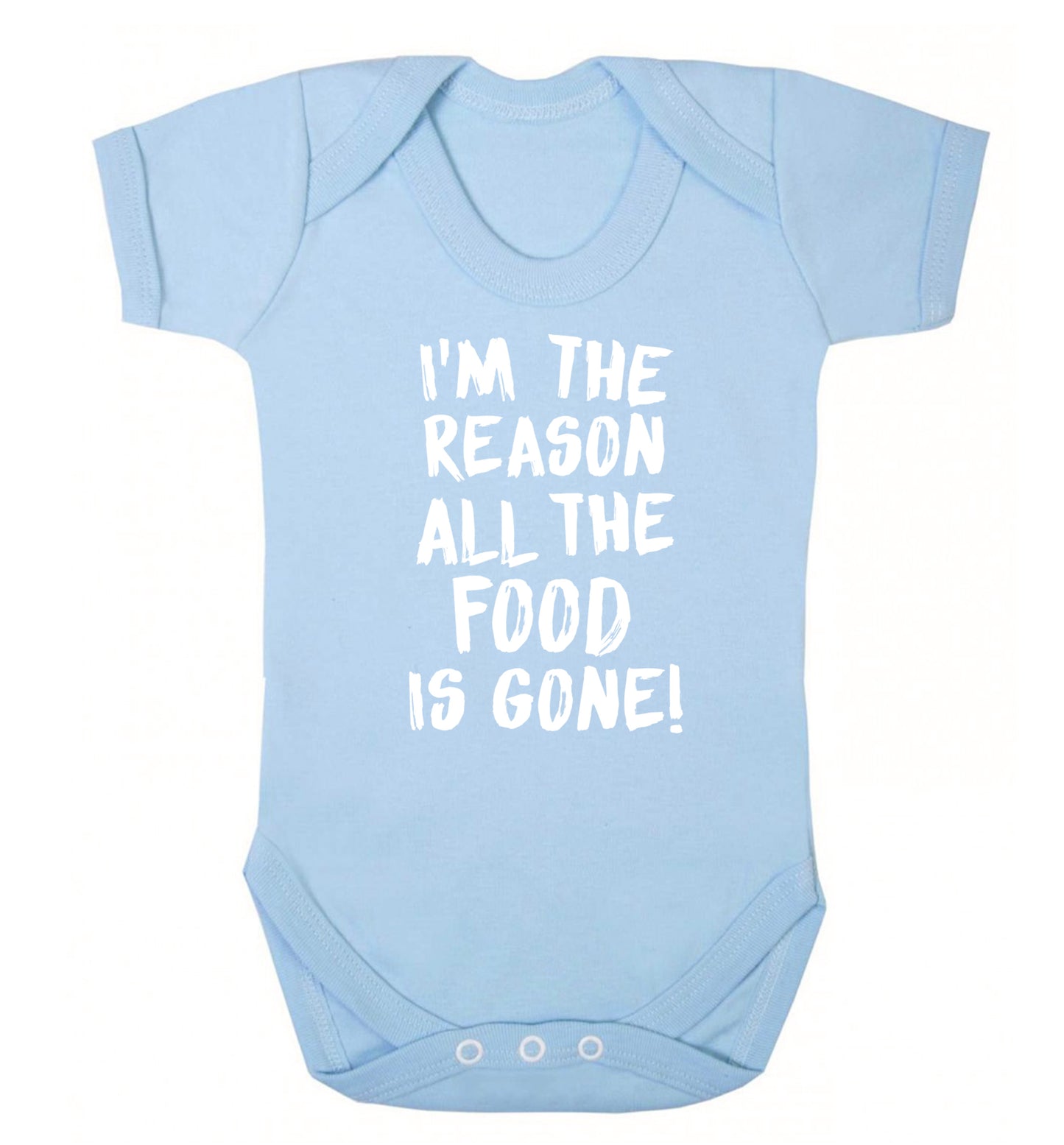 I'm the reason why all the food is gone Baby Vest pale blue 18-24 months