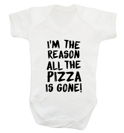 I'm the reason why all the pizza is gone Baby Vest white 18-24 months